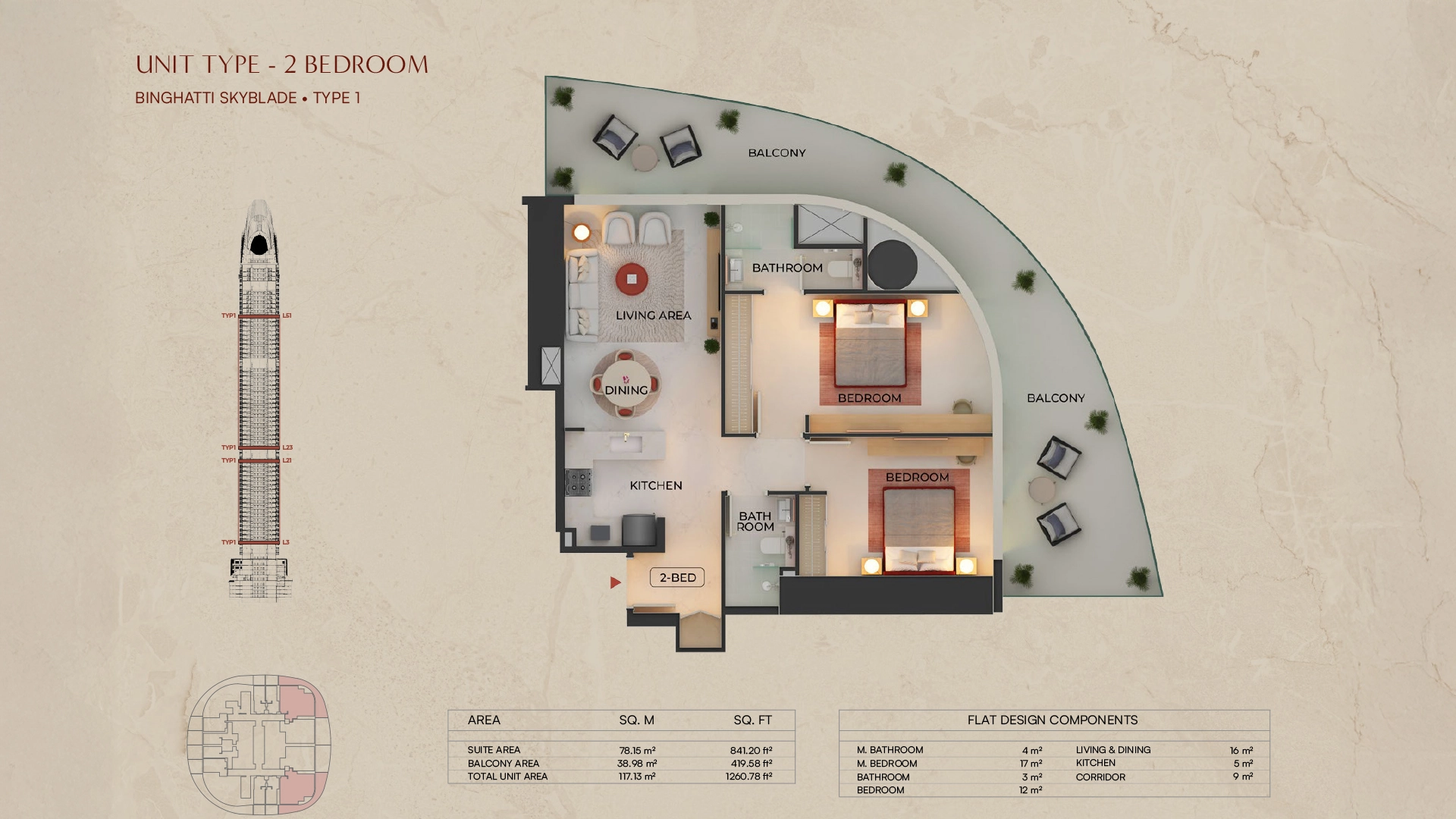 2 BR - Type B